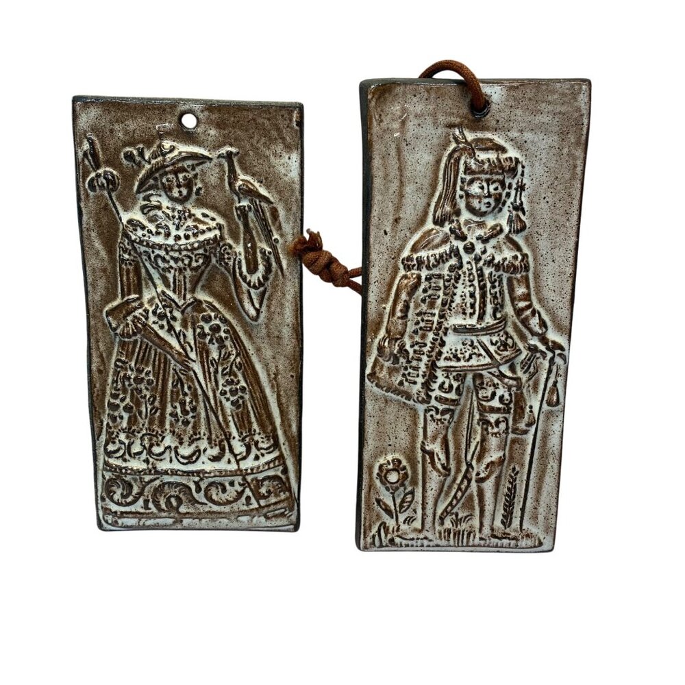 Vintage Germanischen National Museum Nornberg Ceramic Small Plaques Renaissance